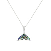 Abalone Shell Animal (Starfish, Dolphin, Seahorse, Frog, Dragonfly, Whale Tail, Turtle) Pendant Necklace In 14K White Gold Over Sterling Silver 14K Gold Over Sterling Silver