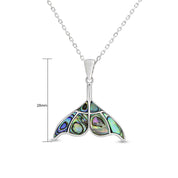 Abalone Shell Animal (Starfish, Dolphin, Seahorse, Frog, Dragonfly, Whale Tail, Turtle) Pendant Necklace In 14K White Gold Over Sterling Silver 14K Gold Over Sterling Silver