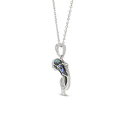 Abalone Shell Animal (Starfish, Dolphin, Seahorse, Frog, Dragonfly, Whale Tail, Turtle) Pendant Necklace In 14K White Gold Over Sterling Silver 14K Gold Over Sterling Silver