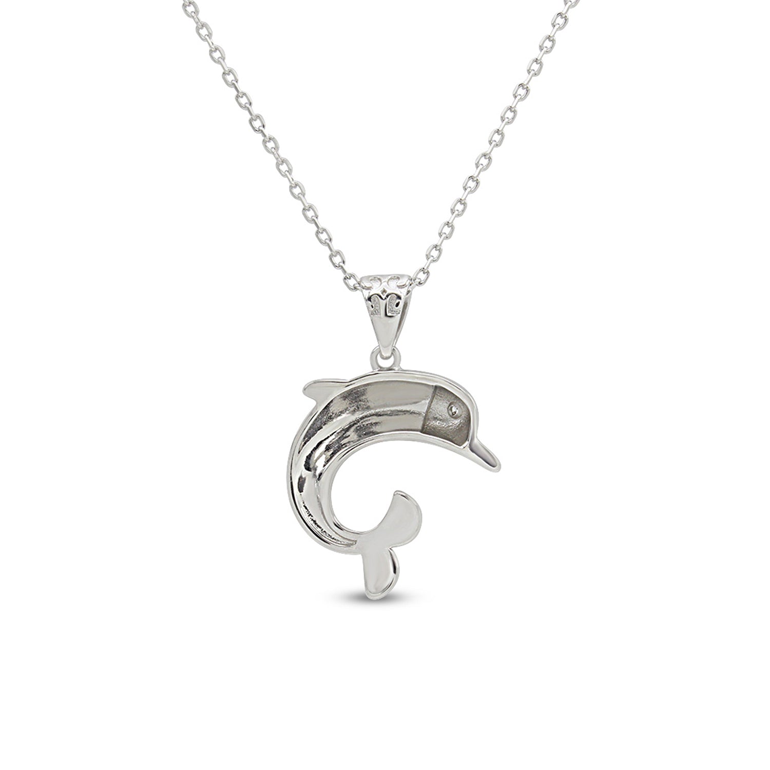 Abalone Shell Animal (Starfish, Dolphin, Seahorse, Frog, Dragonfly, Whale Tail, Turtle) Pendant Necklace In 14K White Gold Over Sterling Silver 14K Gold Over Sterling Silver