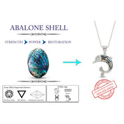 Abalone Shell Animal (Starfish, Dolphin, Seahorse, Frog, Dragonfly, Whale Tail, Turtle) Pendant Necklace In 14K White Gold Over Sterling Silver 14K Gold Over Sterling Silver