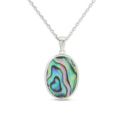 Abalone Shell Animal (Starfish, Dolphin, Seahorse, Frog, Dragonfly, Whale Tail, Turtle) Pendant Necklace In 14K White Gold Over Sterling Silver 14K Gold Over Sterling Silver