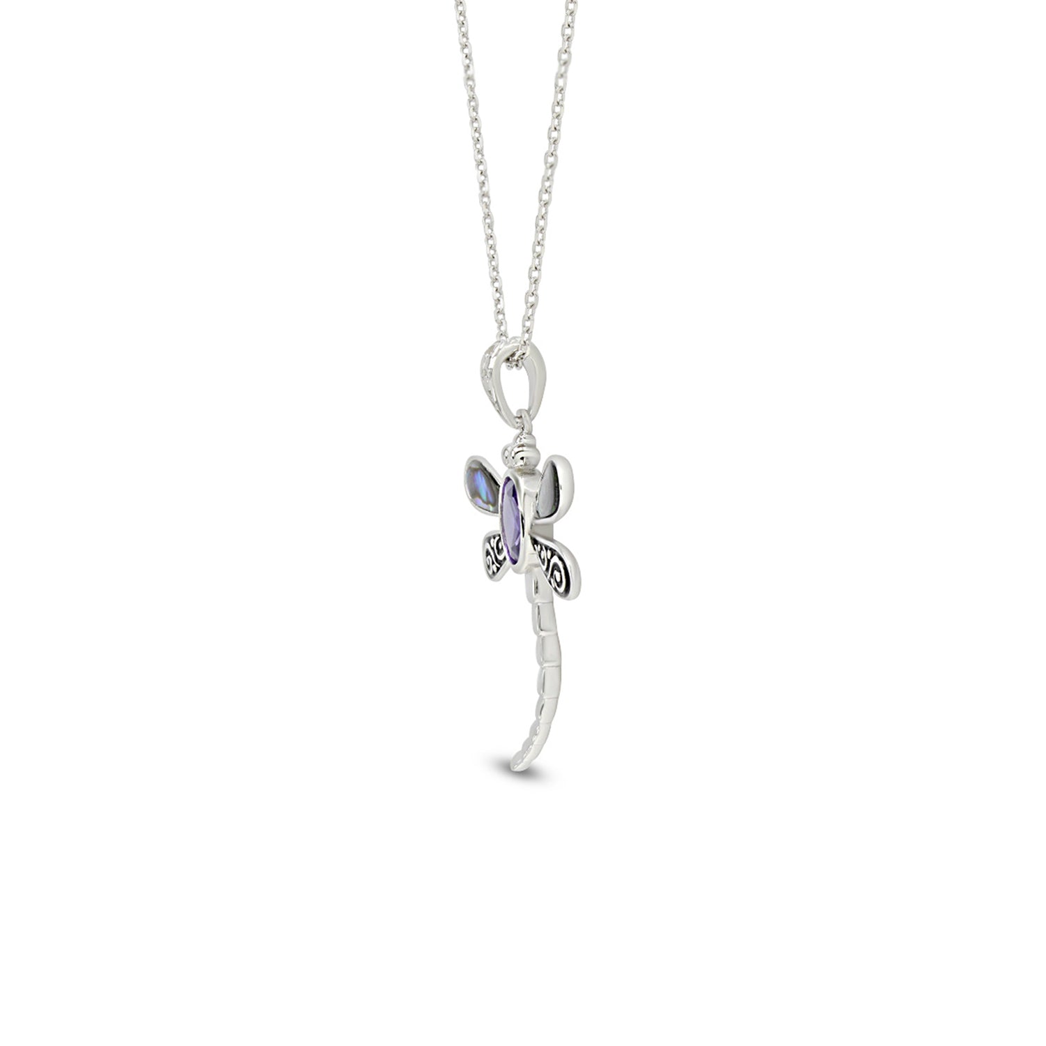 Abalone Shell Animal (Starfish, Dolphin, Seahorse, Frog, Dragonfly, Whale Tail, Turtle) Pendant Necklace In 14K White Gold Over Sterling Silver 14K Gold Over Sterling Silver