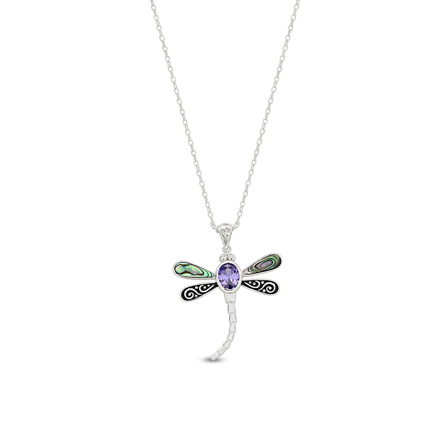 Abalone Shell Animal (Starfish, Dolphin, Seahorse, Frog, Dragonfly, Whale Tail, Turtle) Pendant Necklace In 14K White Gold Over Sterling Silver 14K Gold Over Sterling Silver