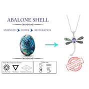 Abalone Shell Animal (Starfish, Dolphin, Seahorse, Frog, Dragonfly, Whale Tail, Turtle) Pendant Necklace In 14K White Gold Over Sterling Silver 14K Gold Over Sterling Silver