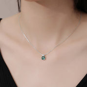 Emi Emerald Solitaire Pendant Necklace