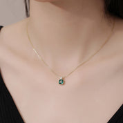 Emi Emerald Solitaire Pendant Necklace