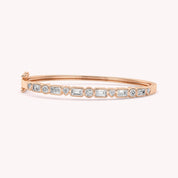 Tennis Bangle Bracelet Multi Shape In Lab Created Moissanite