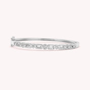 Tennis Bangle Bracelet Multi Shape In Lab Created Moissanite