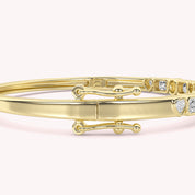 Tennis Bangle Bracelet Multi Shape In Lab Created Moissanite