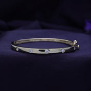 Round Shape 0.50 Carat Lab Grown Diamond Bangle Bracelet