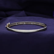 Round Shape 0.50 Carat Lab Created Moissanite Bangle Bracelet