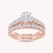 2 Carat Lab Grown Diamond Bridal Ring Set for Women
