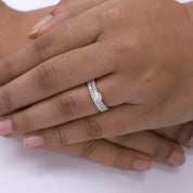 2 Carat Lab Grown Diamond Bridal Ring Set for Women