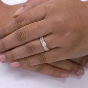 2 Carat Lab Grown Diamond Bridal Ring Set for Women