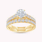 2 Carat Lab Grown Diamond Bridal Ring Set for Women