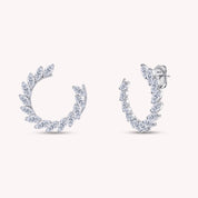 Marquise Shape 3.10 Carat Lab Created Moissanite Stud Earrings