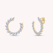 Marquise Shape 3.10 Carat Lab Grown Diamond Stud Earrings