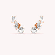 Mary Tri Stone Stud Earrings