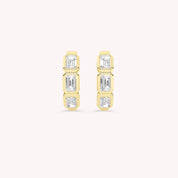 Myla Bezel Hoop Earrings