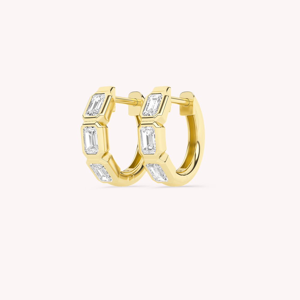 Myla Bezel Hoop Earrings