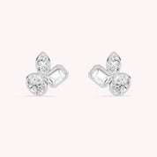 Lila Three Stone Stud Earrings