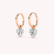 Lois Dancing Heart Hoop Earrings