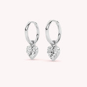 Lois Dancing Heart Hoop Earrings