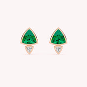 Lulu Trillion Cut Stud Earrings