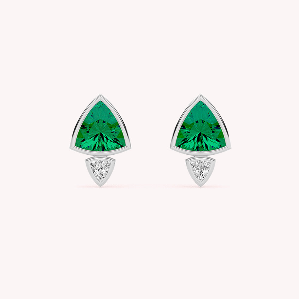 Lulu Trillion Cut Stud Earrings