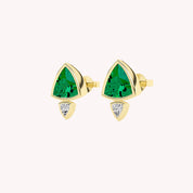 Lulu Trillion Cut Stud Earrings