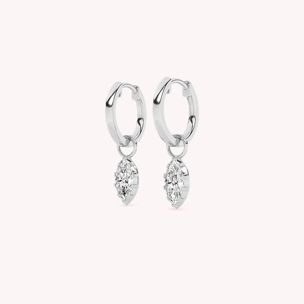 Mona Tiny Dangle  Hoop Earrings