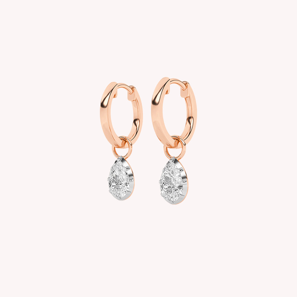 Nava Lone Drop Hoop Earrings