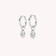 Nava Lone Drop Hoop Earrings