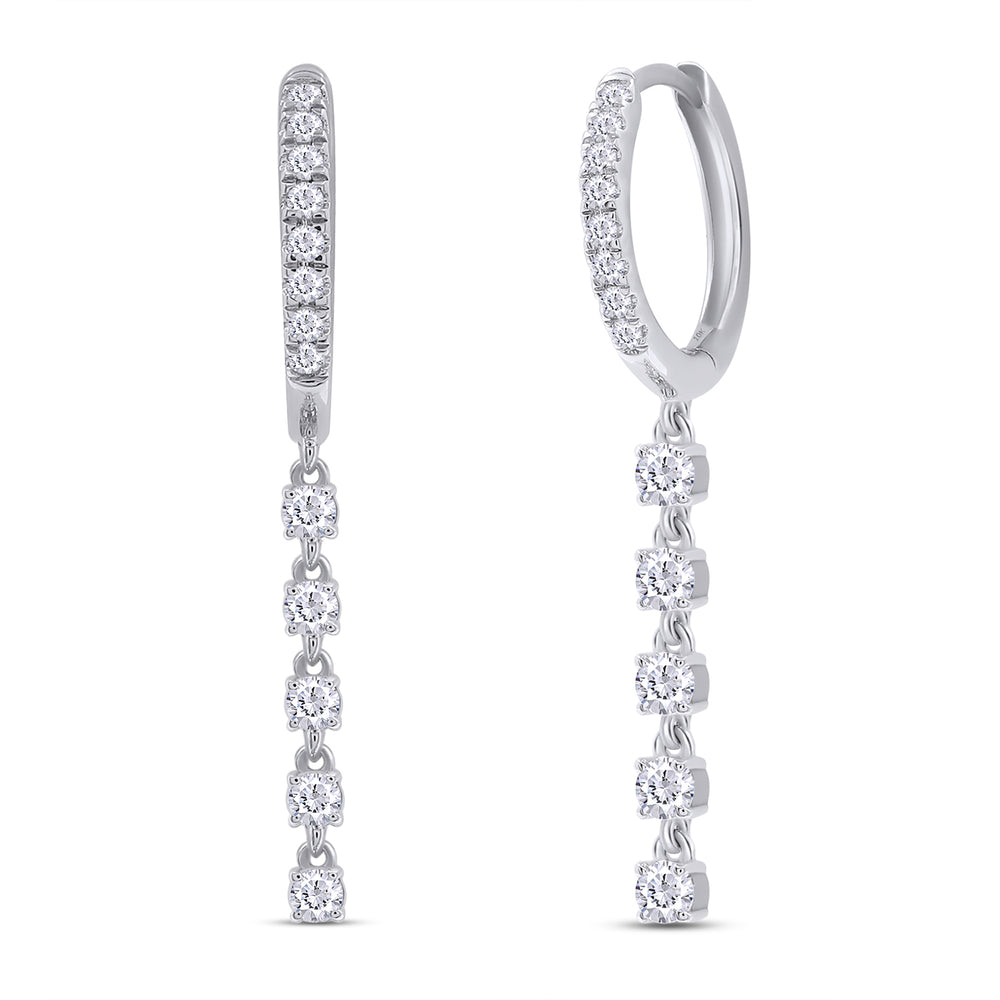 
                      
                        Huggie Hoop Earrings For Women, Round Shape Lab Created Moissanite Diamond Drop Earrings In 10K Solid Gold Jewelry
                      
                    