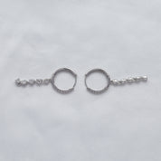 Huggie Hoop Drop Earrings Lab Created Moissanite