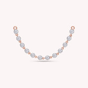 Lab Created Moissanite Single Piece Dangle Drop Hoop Earrings