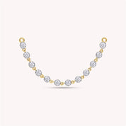 Lab Created Moissanite Single Piece Dangle Drop Hoop Earrings