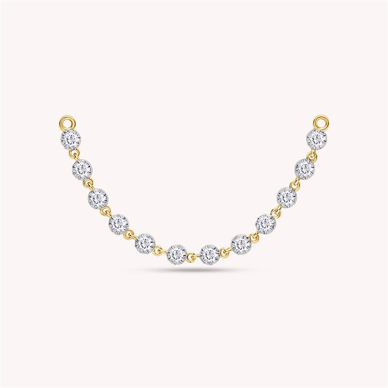 Lab Created Moissanite Single Piece Dangle Drop Hoop Earrings