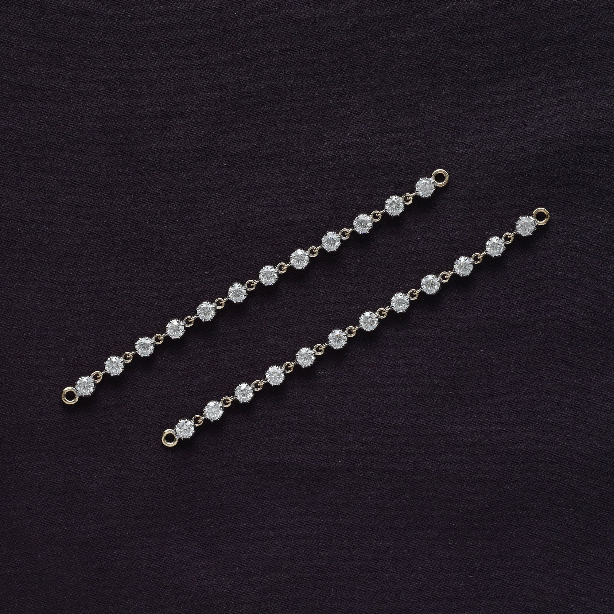 Lab Created Moissanite Dangle Drop Hoop Earrings