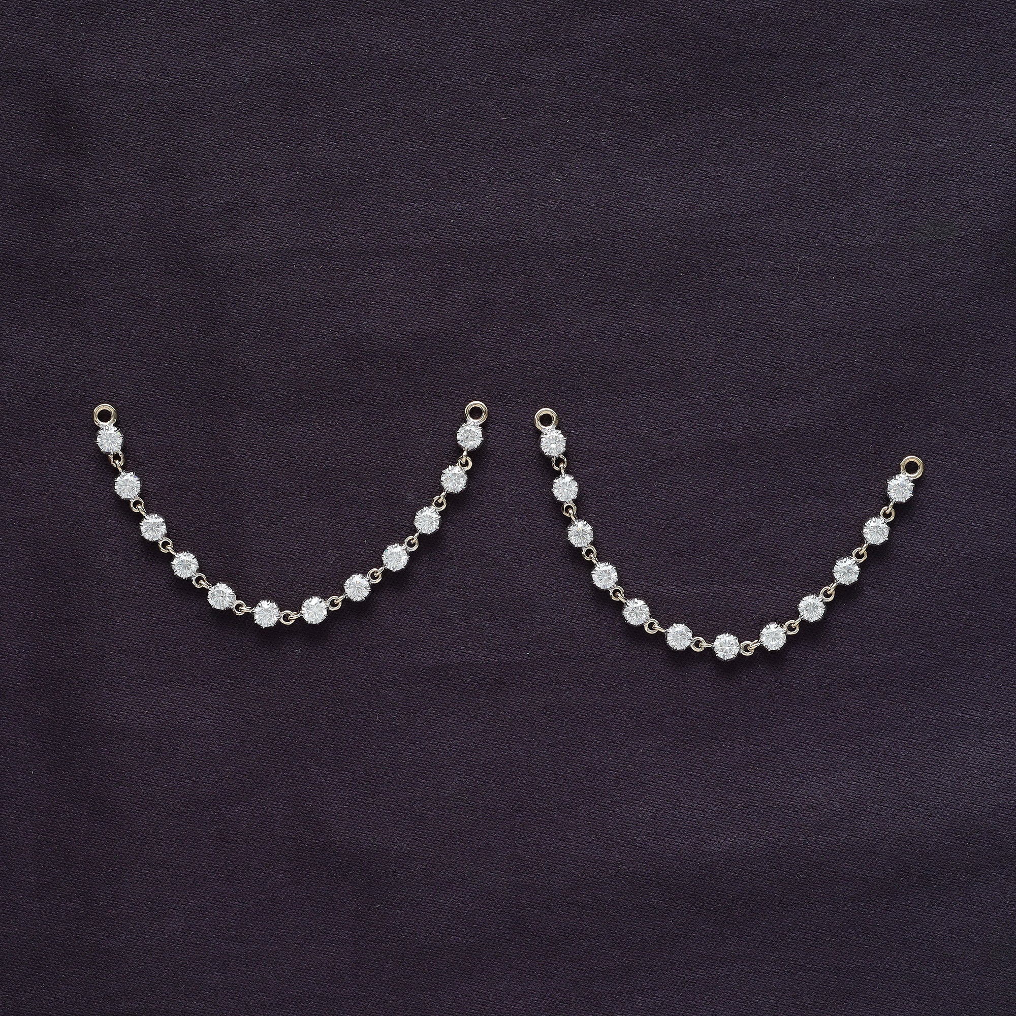 Lab Created Moissanite Dangle Drop Hoop Earrings