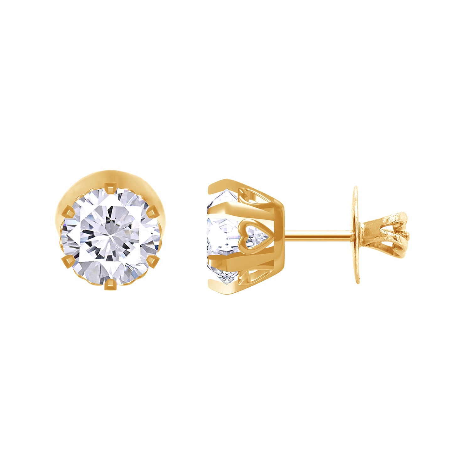 Solitaire 8MM Lab Created Moissanite Stud Earrings