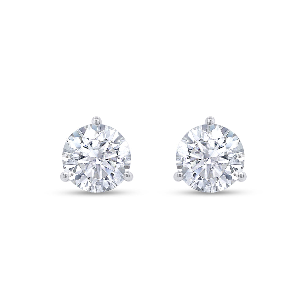 4 Cttw Martini Stud Earrings 8.5MM Lab Created Moissanite