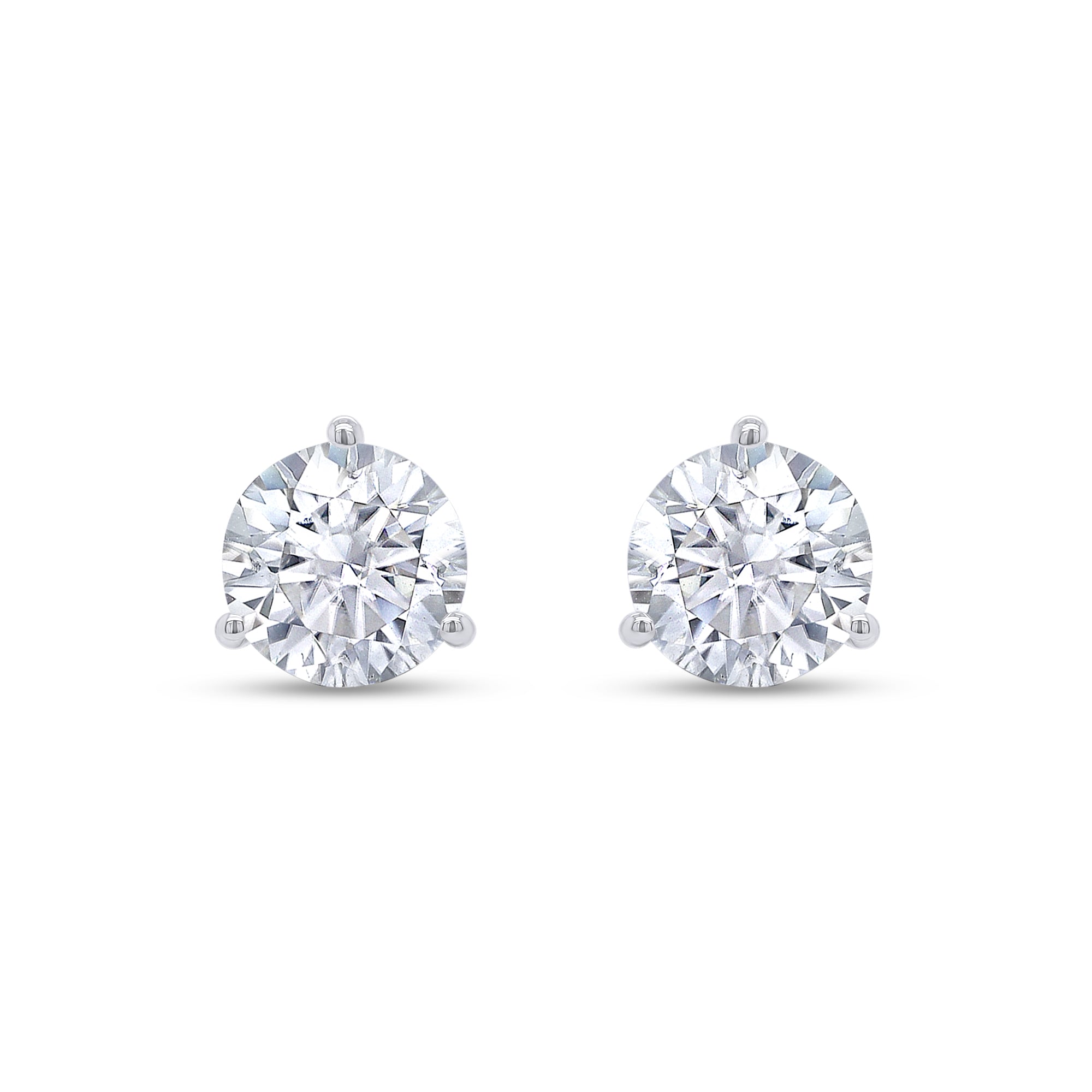 4 Cttw Martini Stud Earrings 8.5MM Lab Created Moissanite