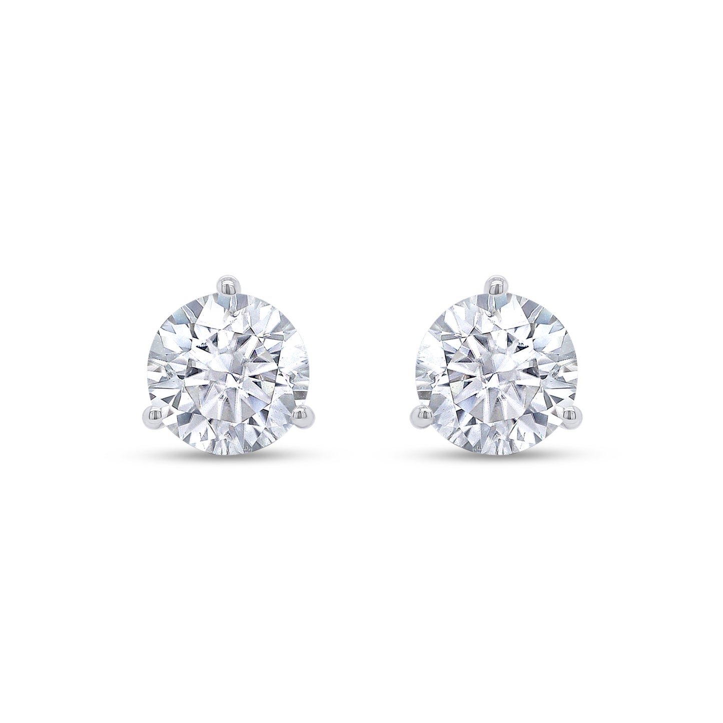 4 Cttw Martini Stud Earrings 8.5MM Lab Created Moissanite