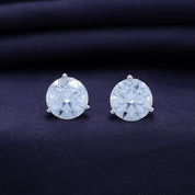 4 Cttw Martini Stud Earrings 8.5MM Lab Created Moissanite