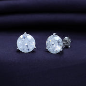 4 Cttw Martini Stud Earrings 8.5MM Lab Created Moissanite