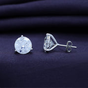 4 Cttw Martini Stud Earrings 8.5MM Lab Created Moissanite