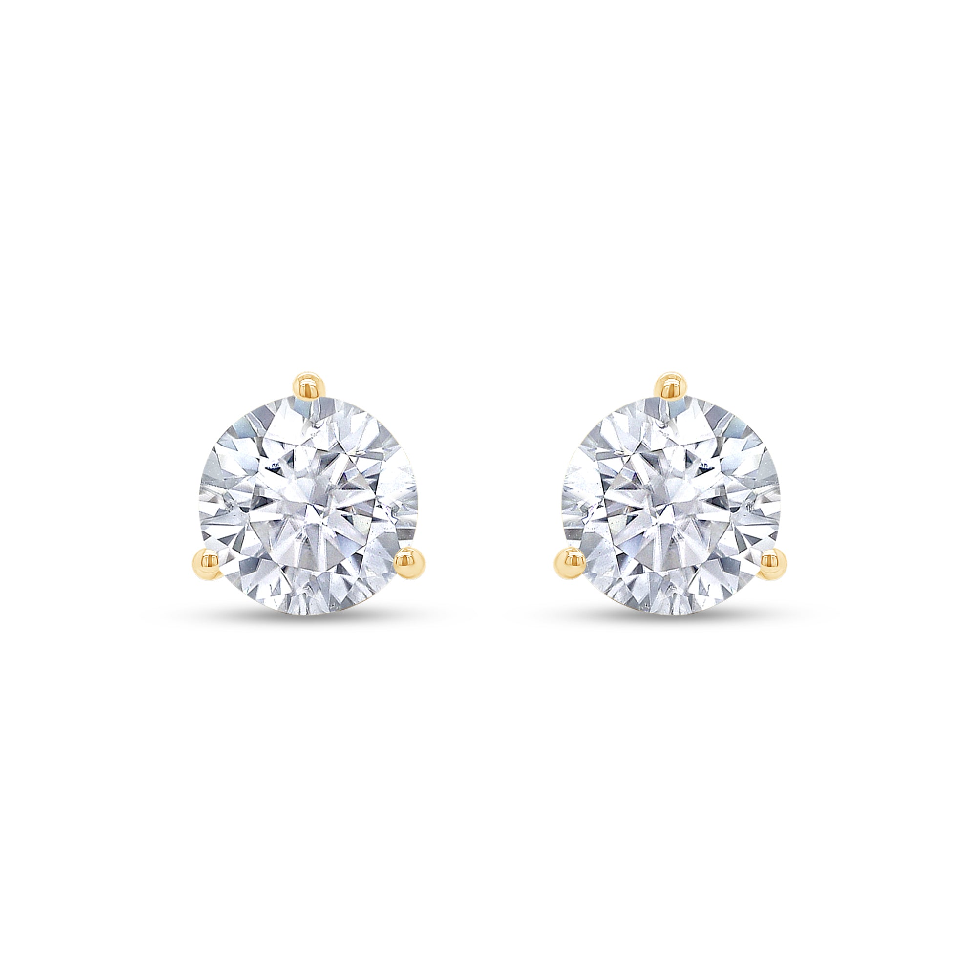 4 Cttw Martini Stud Earrings 8.5MM Lab Created Moissanite