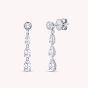 Lab Created Moissanite Glamorous Degrade Dangling Earrings
